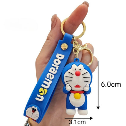Cartoon Doraemon Keychain Cute Doll Dingdang Cat Car Keychain Backpack Pendant Kawayi Jewelry Toy Children's Birthday Gift