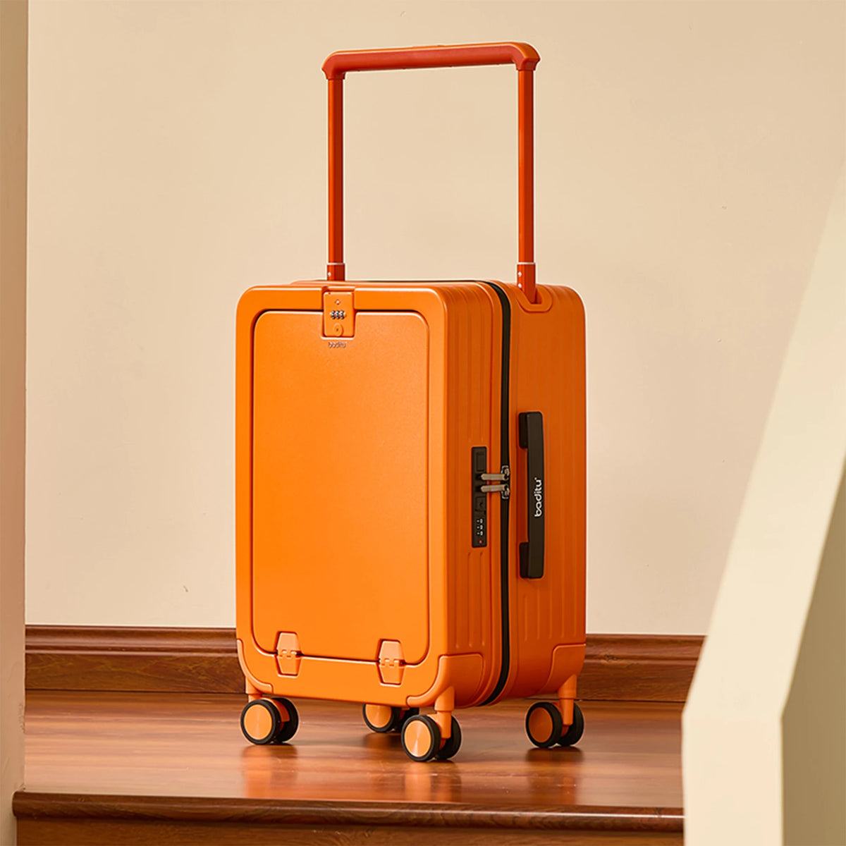 COLENARA Luggage New 20 Inch Women's Boarding Case Front Opening Laptop Trolley Case 24"26" Student Carry on Travel Suitcase