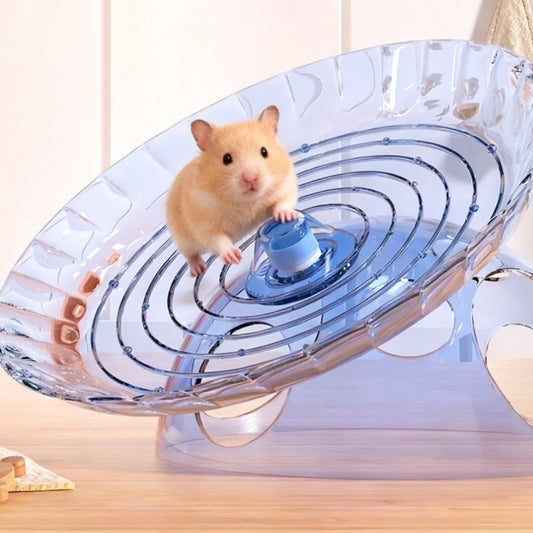 Non Slip Hamster Running Wheel Plastic Silent Hamster Exercise Wheel Wear-resistant Transparent Spinner Running Disc