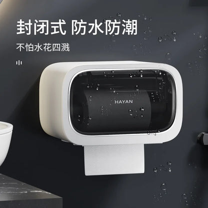 Toilet Paper Box, Toilet Tissue Roll Paper, Toilet Paper Drawer, Wall Mounted Waterproof Toilet Shelf Without Punching Holes