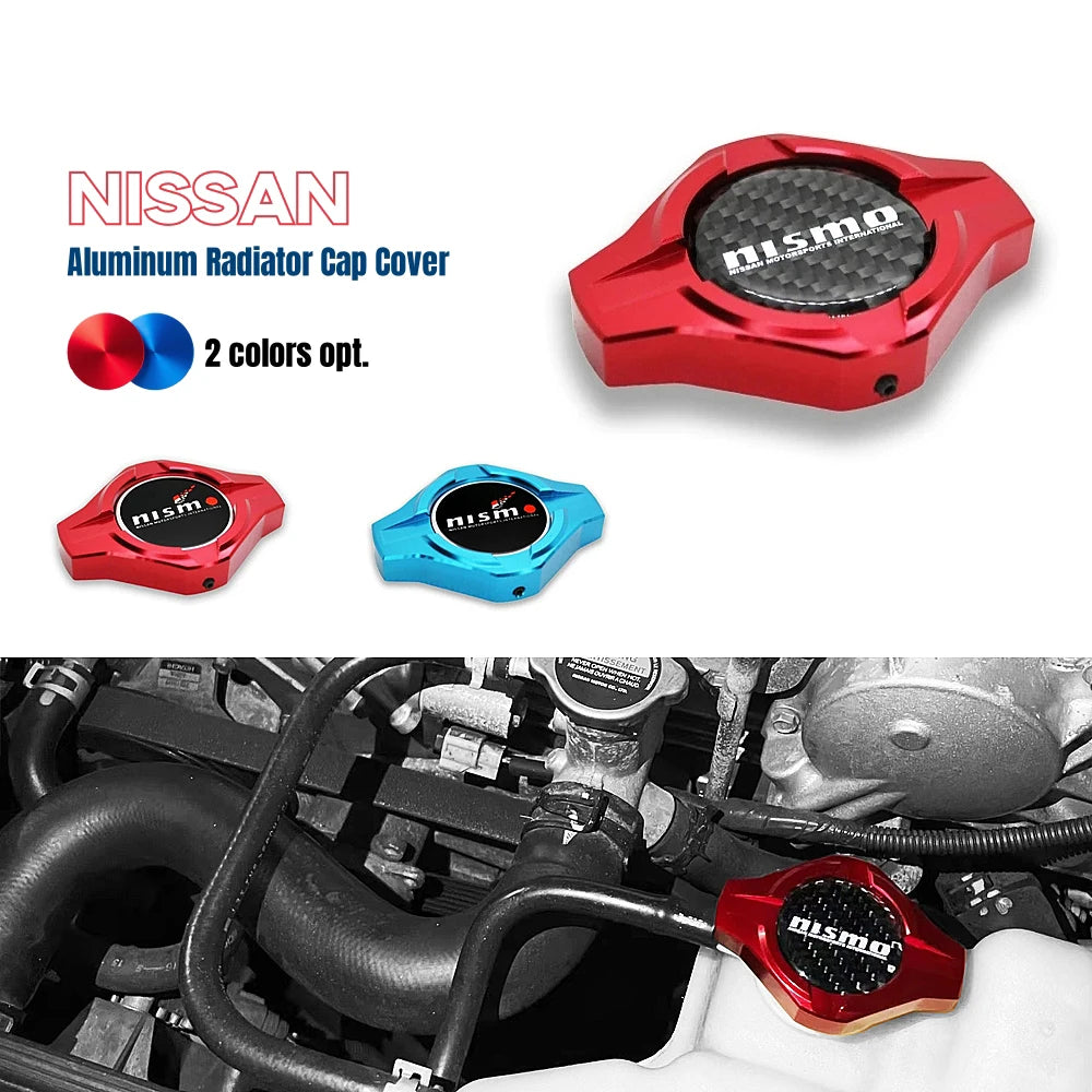 Aluminum Radiator Cap Cover for nissan ALTIMA MAXIMA SILVIA S13 S14 240SX SENTRA SUNNY INFINITI 350Z 300ZX GTR  JDM