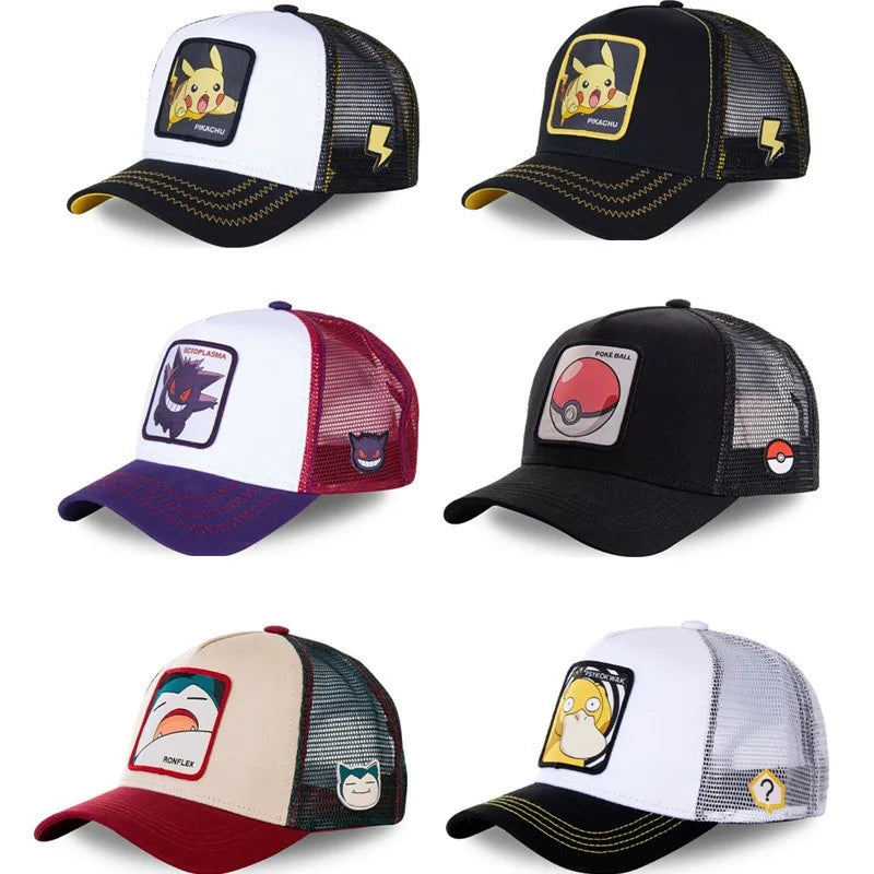 High Quality Anime Snapback Cute Cartoon Net Hats Ventilated Men and Women Baseball Cap Hip Hop Trucker Mesh Dad Hat
