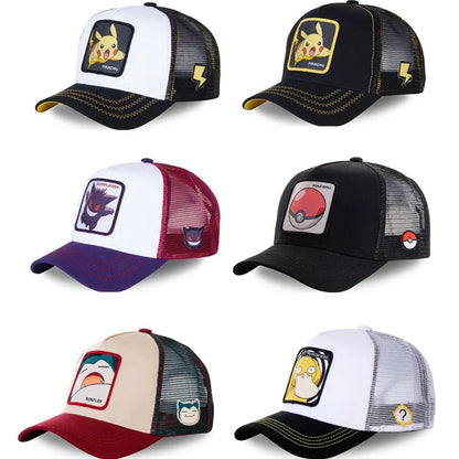 High Quality Anime Snapback Cute Cartoon Net Hats Ventilated Men and Women Baseball Cap Hip Hop Trucker Mesh Dad Hat