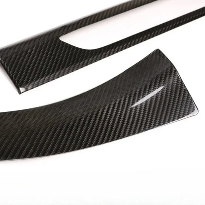 For Porsche Macan Real Dry Carbon Fiber Interior Decoration Welcome Pedal Built-in Door Sill Strip Modification Accessories