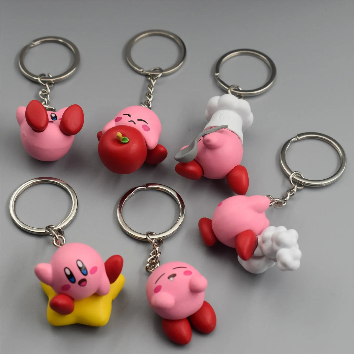 Anime 12 Models Super Cute Kawaii Kirby Figures Keychain Portable Popular Models Anime Perfect Child Gift Toys