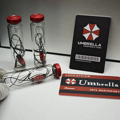 Umbrella Corporation Parasite Virus Sample Vial Resident Evil Figure Game Peripheral Collectible Toy For Horror Game Fans