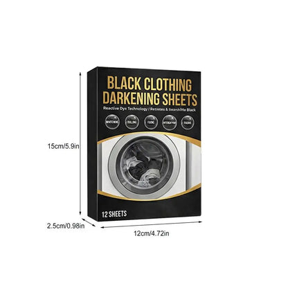 Washing Machine Black Dye Long Lasting Intense Garment Clothing Care Washing Machine Fabric Color Booster for Collar Cuffs Jeans