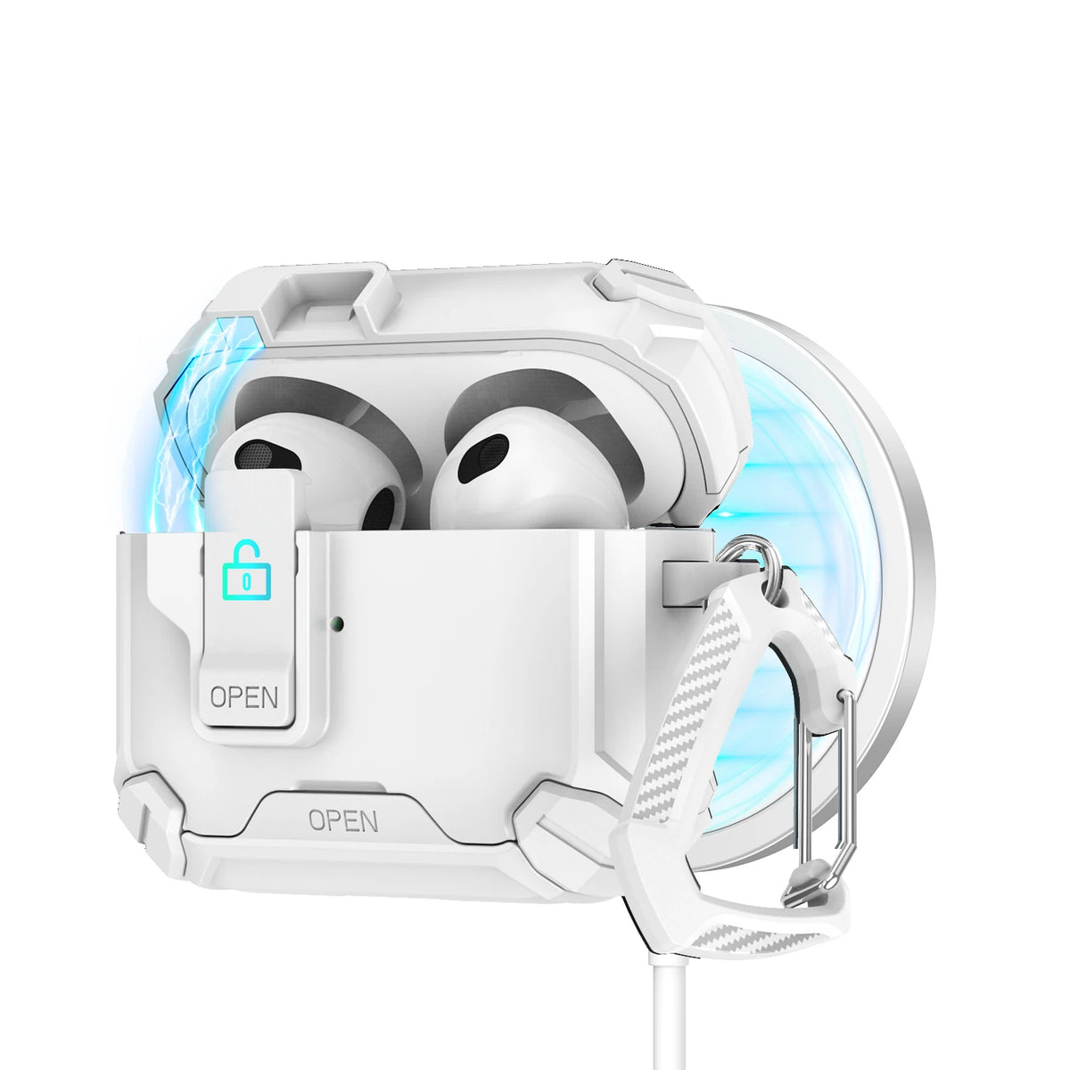 For AirPods 4 Generation Case Magnetic Automatic Lock with Phone Stand&Cleaning Kit for Airpods 4 with Active Noise Cancellation