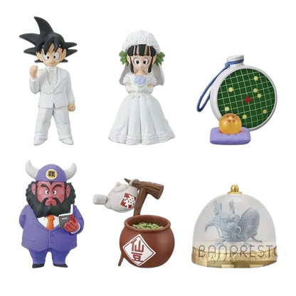 Genuine Bandai Dragon Ball WCF Son Goku Chichi Wedding Anime Action Figures Model Toys Collectible Gift for Toys Hobbies Kids