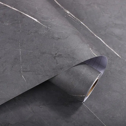 Thick Matte Marble Pattern PVC Self-Adhesive Wallpaper Waterproof Film Furniture Kitchen Countertop Oil-Proof Rock Wall Sticker