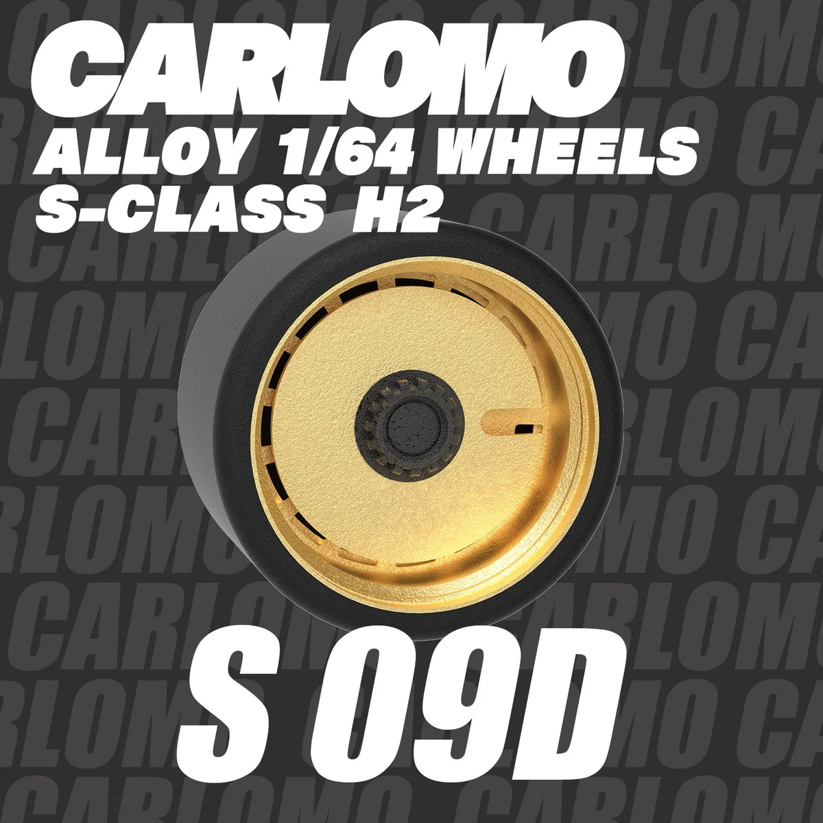 Carlomo S-Class Brand New 1/64 Alloy Wheels Rubber Tires with Brake Disc Assembly Rims for Model Diecast Car for model cars