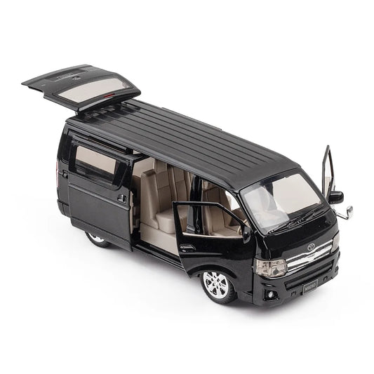 1:32 Hiace Vellfire MPV Alloy Car Model Diecast Simulation Metal Toy Vehicles Car Model Sound and Light Collection Gifts
