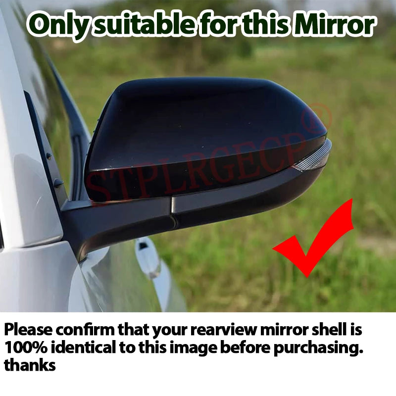 ABS 2x Mirror Cover Car Side Rearview Mirror Cap Cover Shell Sticker Black for Toyota GR Yaris RZ RC XP210 2020-2025 2026