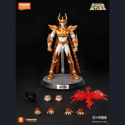Original BLOKEES Saint Seiya Second Bullet Gemini Dragon Capricorn Sagittarius Action Figure Anime Toys Christmas Gift in Stock