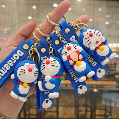 Cartoon Doraemon Keychain Cute Doll Dingdang Cat Car Keychain Backpack Pendant Kawayi Jewelry Toy Children's Birthday Gift