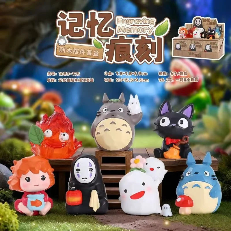 New Hayao Miyazaki Anime Model Memory Imprint Blind Box Classic Figure Doll Collectibles Souvenirs Cute Trendy Toy Ornament Gift