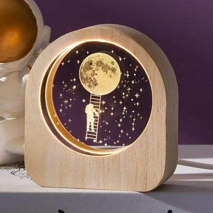 3D Laser Engraved Solar System Astronomy Crystal Glass Desktop Decoration Ornaments Valentine's Day Birthday Gift