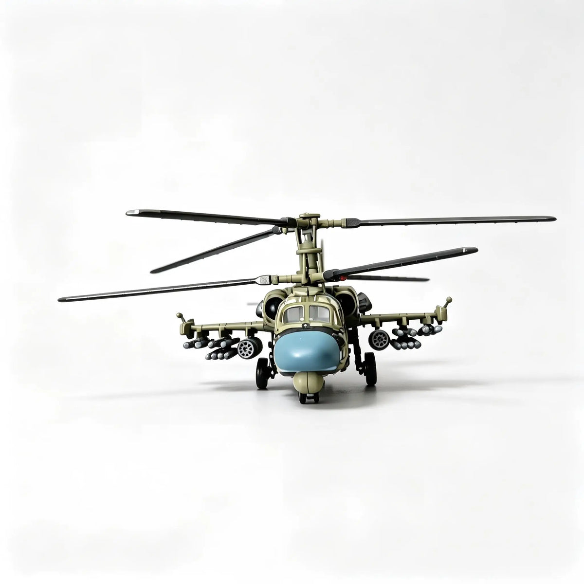 1/72 Scale KA‑52 Alligator Attack Helicopter Building Blocks Model DIY Assemble Military Aircraft Bricks Toy For Boys Collection