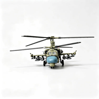 1/72 Scale KA‑52 Alligator Attack Helicopter Building Blocks Model DIY Assemble Military Aircraft Bricks Toy For Boys Collection
