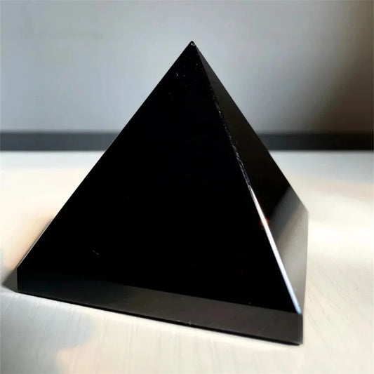 3-7cm Natural Obsidian Pyramid Reiki Energy Stone Decorative Tabletop Decoration Living Room Mineral Triangle crystals  decor