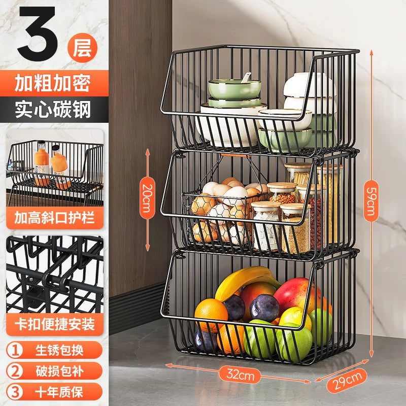 주방수납 Rolling Storage Cart Multipurpose Rustproof Modern Storage Cart Kitchen Multi-layer Trolley with Wheel Kitchen Furniture