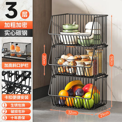 주방수납 Rolling Storage Cart Multipurpose Rustproof Modern Storage Cart Kitchen Multi-layer Trolley with Wheel Kitchen Furniture