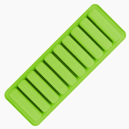 Long Strip Silicone Mold 10 Cavity Finger Shaped Chocolate Rectangular Cereal Chocolate Bar Cookie Ice Cube Trays Baking Tools