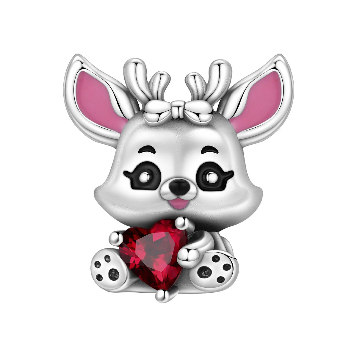 Orstarry 925 Sterling Silver Cute Rabbit Animal Beads Original Pendants Bracelet Charm Jewelry Party DIY Trendy Gifts