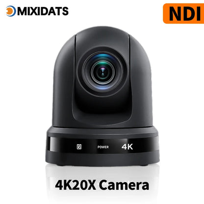 4K NDI camera 20x zoom AI tracking USB HDMI LAN and POE interfaces suitable for live streaming and business meetings in churches