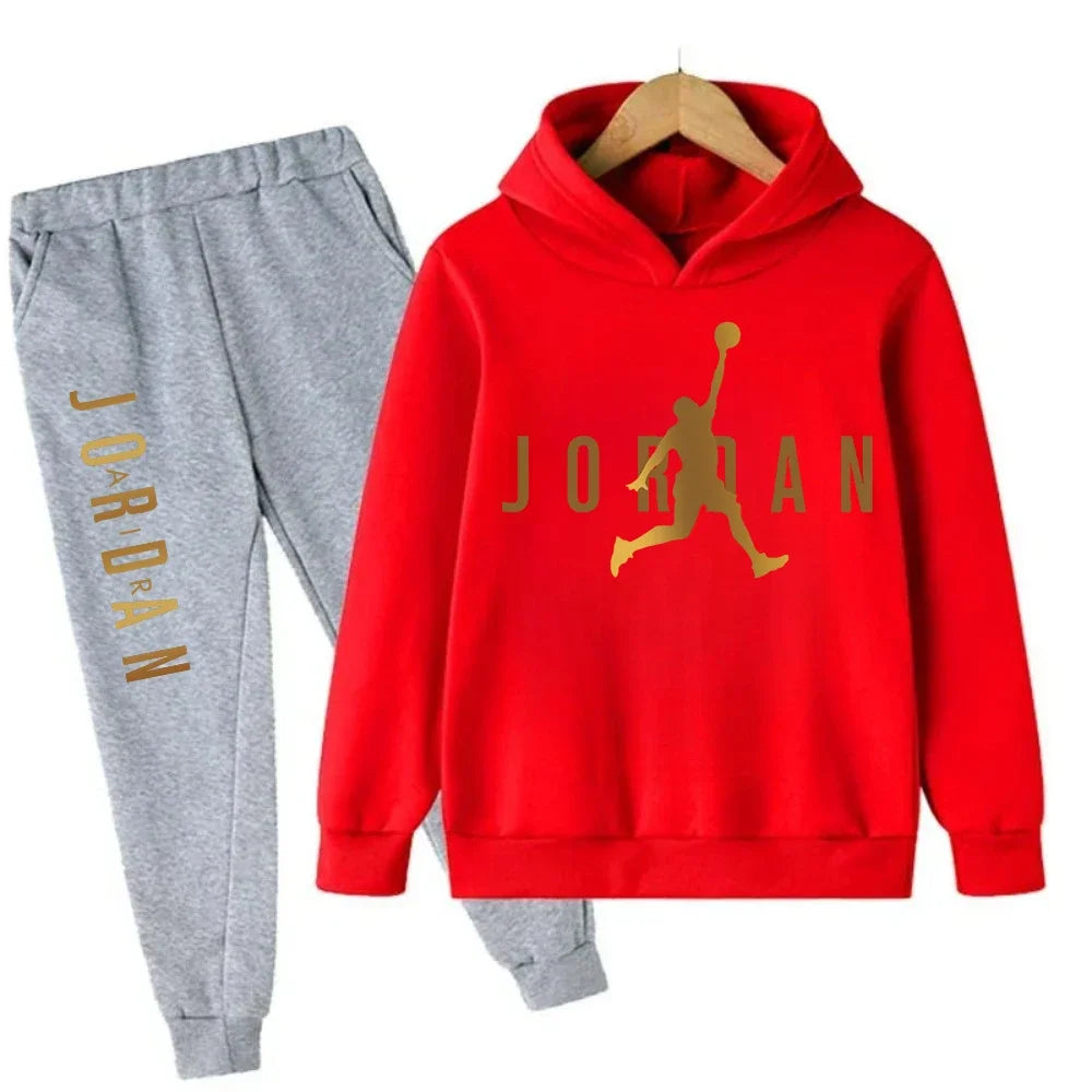 Autumn Warm Slam Dunk Master Pattern Printed Children Set Hoodie+Pant Suit 2pcs Set Kids Boy Girl Fashion Clothing Tracksuits