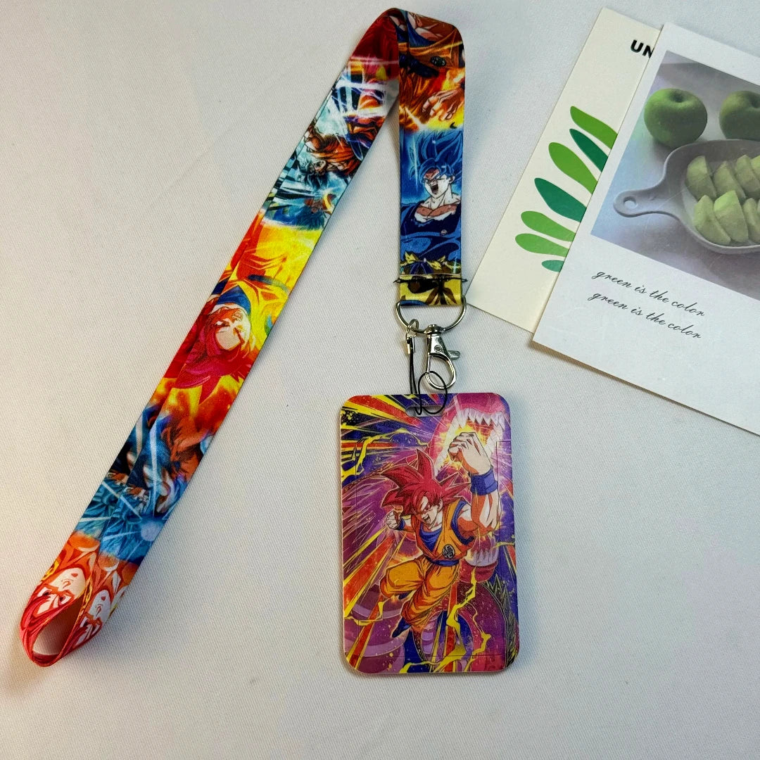 Dragon Ball Credential Holder Japanese Anime Lanyards for Key Neck Strap For Card Badge Gym Keychain Keyring Accessories Gifts