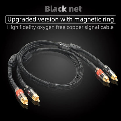 Hi-Fi Fine RCA Cable High Quality 4N OFC HIFI 2RCA-2RCA Male to Male Audio Cable Main Core Independent Shielding One Pair