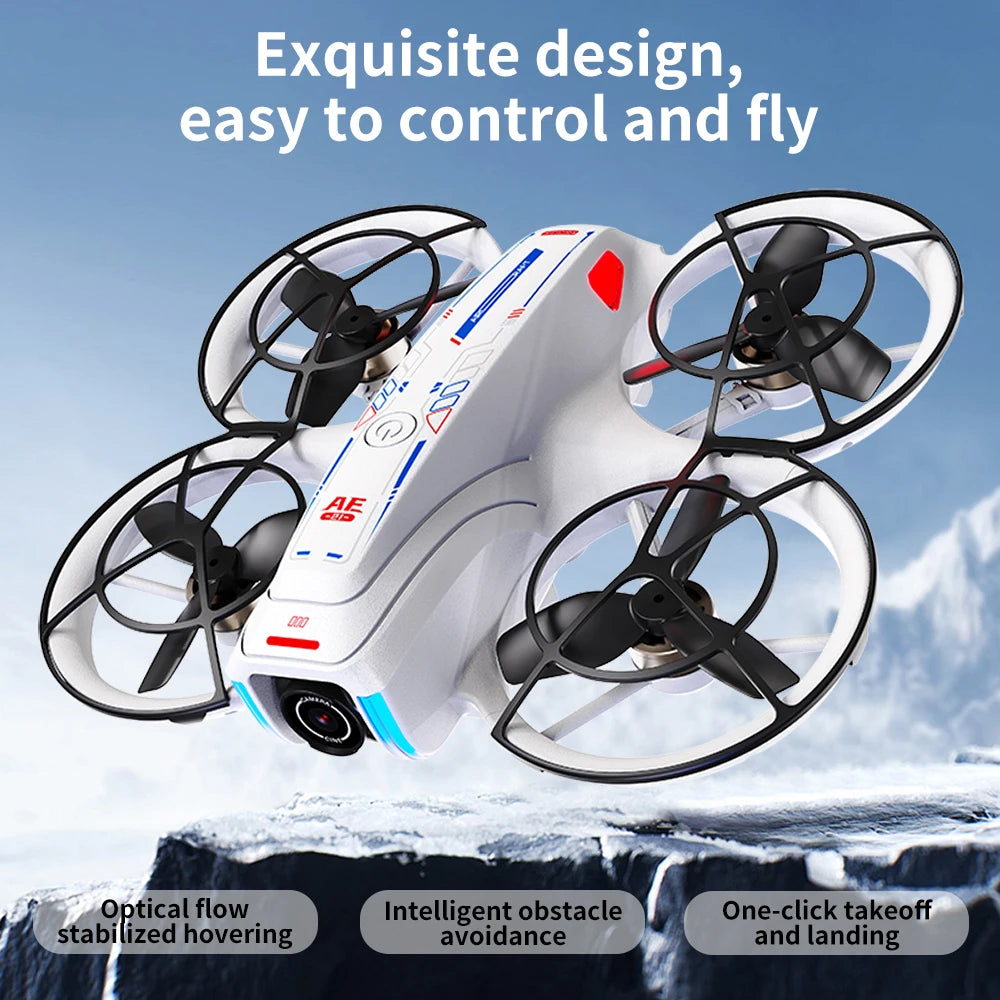 Mini Drone 8K HD-VR Dual-camera 180 ° ESC Optical Flow Obstacle Avoidance Motor Drone UAV Remote Control Quadcopter Universa Toy