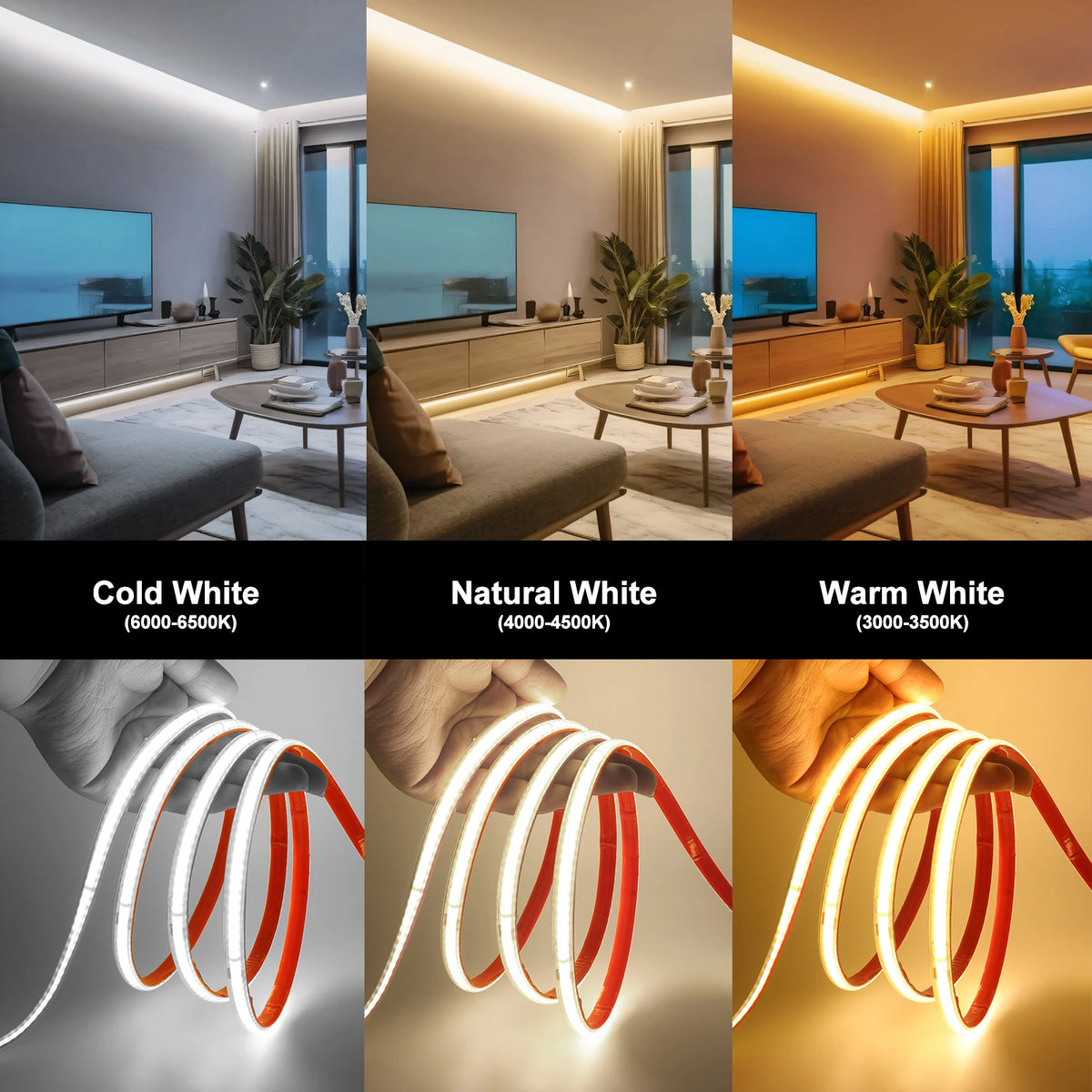 AC 220V COB Strip IP65 Waterproof 10CM Cut 240Leds/M 3000K 4000K 6000K Home Decor Flexible Ribbon Rope Tape LED Light