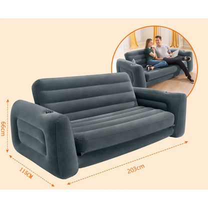 Double Foldable Inflatable Sofa Bed, Thickened Lazy Sofa Lounge Chair for Nap Rest Home Office Camping