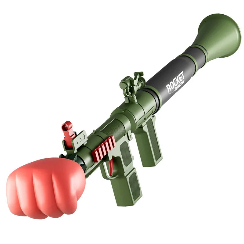New RPG Fist Rocket Launcher Toy Gun Manual Air Shooting Grenade Firing Toy for Adults Outdoor Games