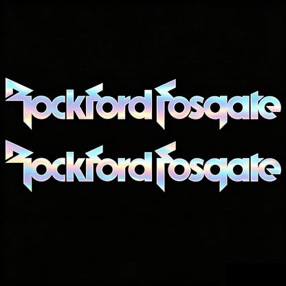 2x JDM Rockford Fosgate Logo Audio Racing Decal Die Cut Stickers Vinyl Decal Customizable in Any Size No Background