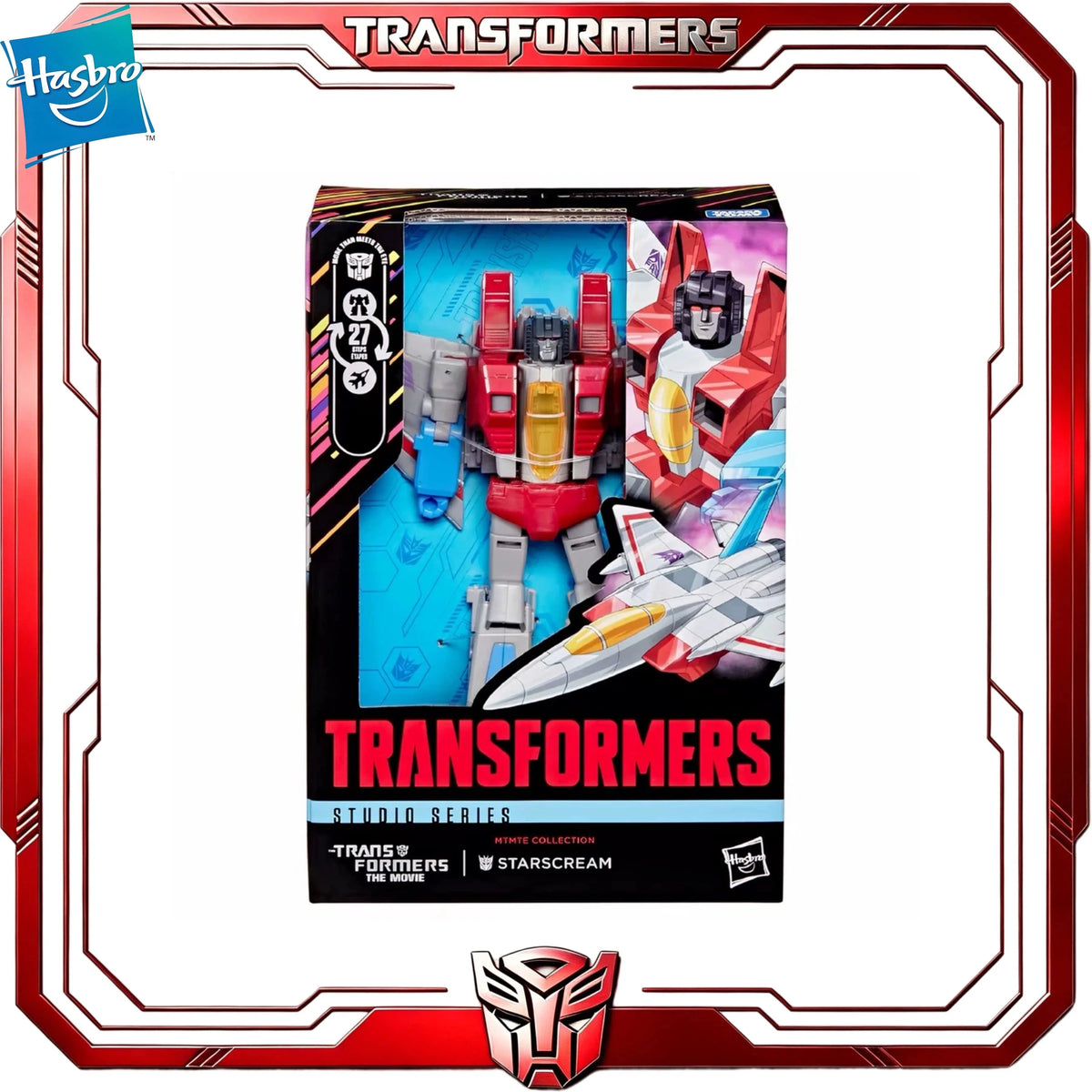 In Stock Hasbro Transformers Studio Series MTMTE Starscream Voyager Class Hobby Collection Gift Figure