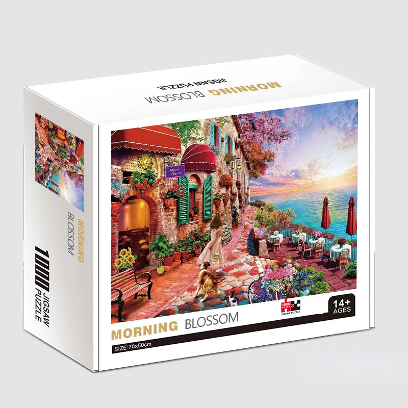 75*50cm 1000pcs Puzzle Difficult Adult World Famous Painting Puzzle Landscape Stress Relief Education Puzzle Toys