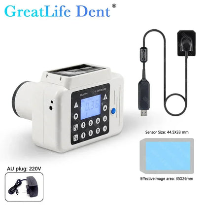 Mexico ES UK In Stock GreatLife Portable Dental X-ray Machine Veterinary Pet X Ray Unit with Built-in Dental Sensor Digital Rvg