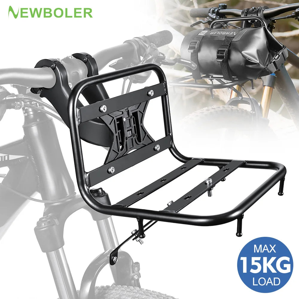 NEWBOLER Bicycle Front Rack Iron Material Multi-Functional Bike Front Rack MTB Road Bike Bag Rack Outdoor Cycling Accessories