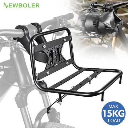 NEWBOLER Bicycle Front Rack Iron Material Multi-Functional Bike Front Rack MTB Road Bike Bag Rack Outdoor Cycling Accessories