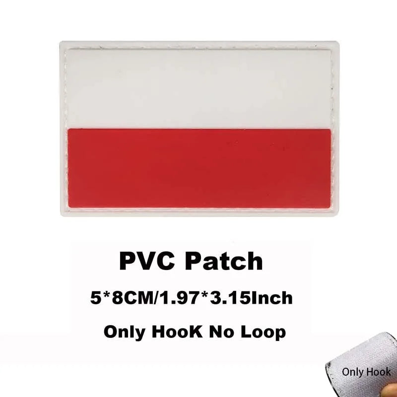 Russia,Poland,Germany,Italy,Spain,France Flags Emblem Military Backpack Badge,3D PVC Rubber Applique Tactical Patches with Hook