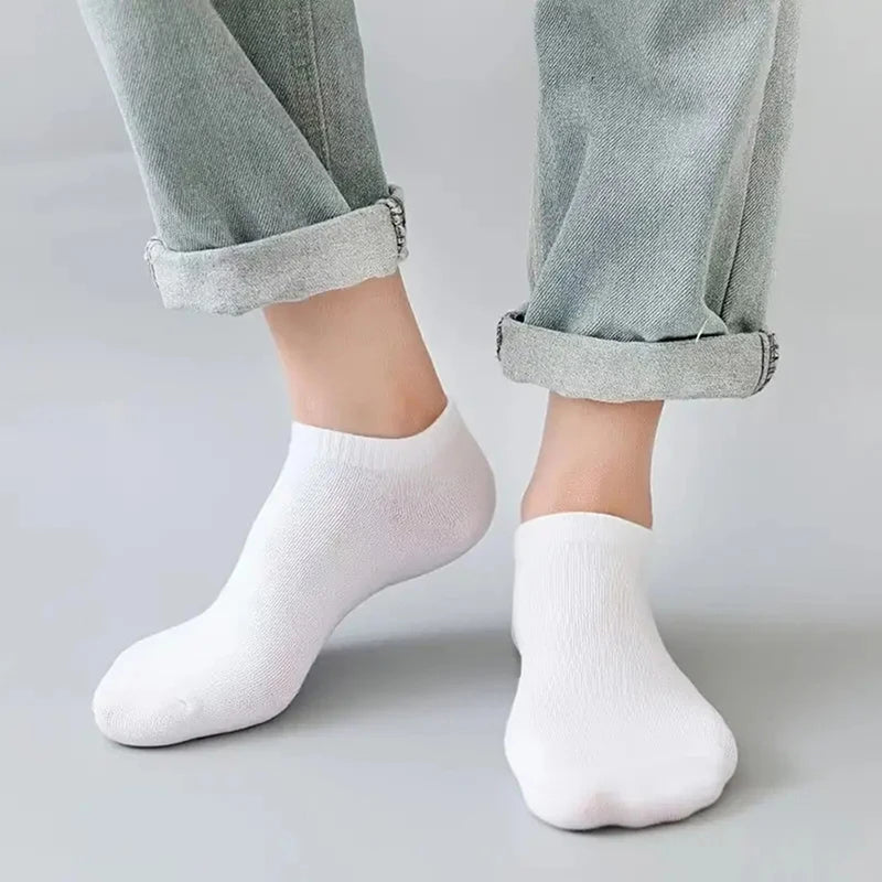 10/30/50 Pairs Summer Boat Socks For Men Non-slip Silicone Invisible Cotton Socks Breathable No-Show Slippers Sport Ankle Socks