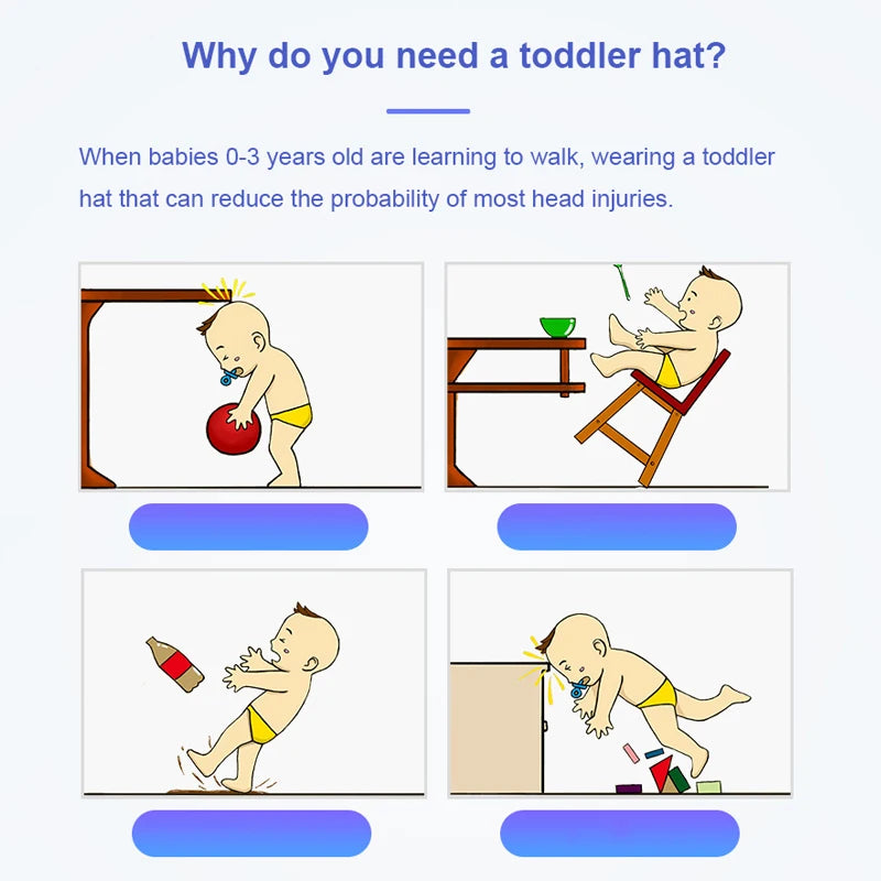 Baby Helmet Cap Newborn 6 18 Month Toddler Kids Adjustable Anti-impact Helmet Safety Baby Crawling Walking Head Protection Cap