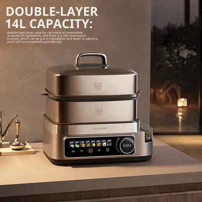 Joyoung Electric Steamer Household Double-layer Cooking Integrated Pot Multifunctional Breakfast Machine Intelligent Reservation