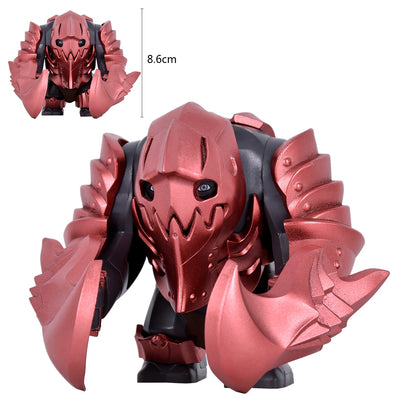 Orc Warrior Block Figures Set, Giant Troll Monster + 20Pcs Armored Soldier Models, Fantasy Army Building Bricks, Detailed Armor