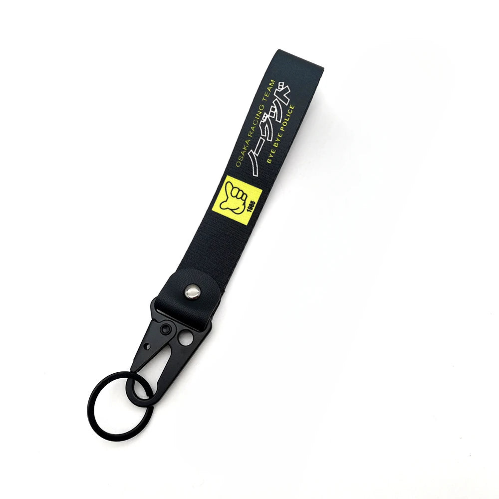 New JDM 1985 No Good Keychain Car Motorcycle Ring Car Japanese Style Key Tag Racing Auto Key Steel Spring Clip Auto Accessories