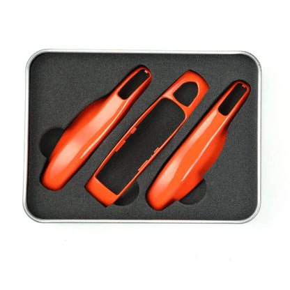 Car Smart Remote Key Case Fob Covers Set Shell For Porsche Panamera Spyder Carrera Macan Boxster Cayman Cayenne 911 970 981 991