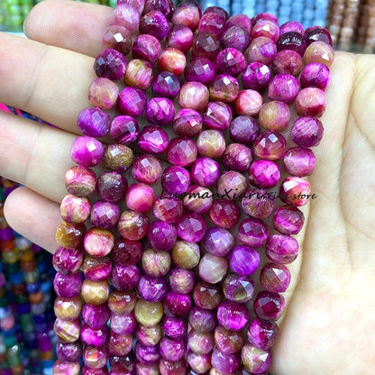 Natural Stone 7-8MM Faceted Square Lapis Lazuli Loose Cube Spacer Beads for Jewelry Making Diy Earrings Bracelets Accessories